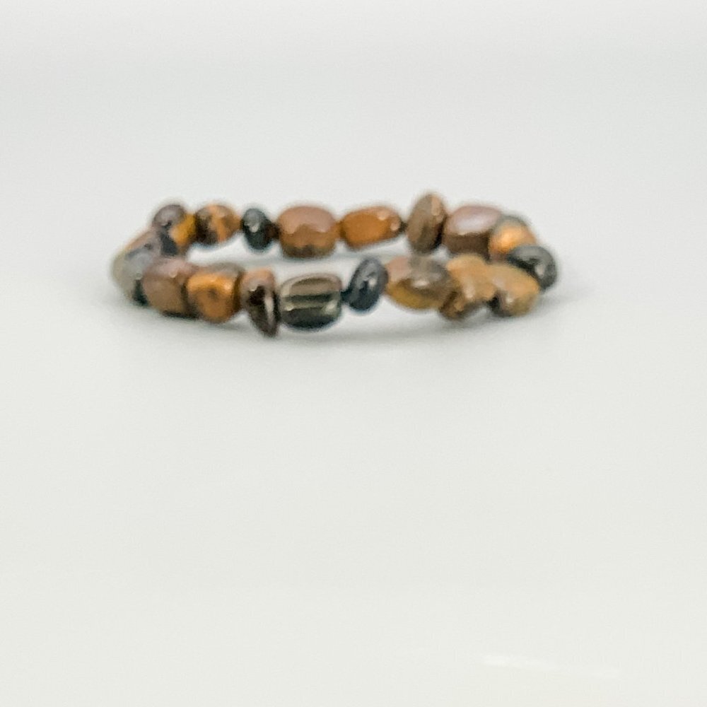 Tiger's Eye Chakra Bracelet Tumbled Polished Stone - Picture 2 of 6